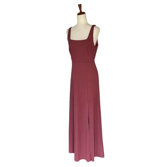 Birdy Grey Dress Women's Large "Alex" Dress in Crepe Rosewood Bridesmaid Formal - Picture 4 of 13